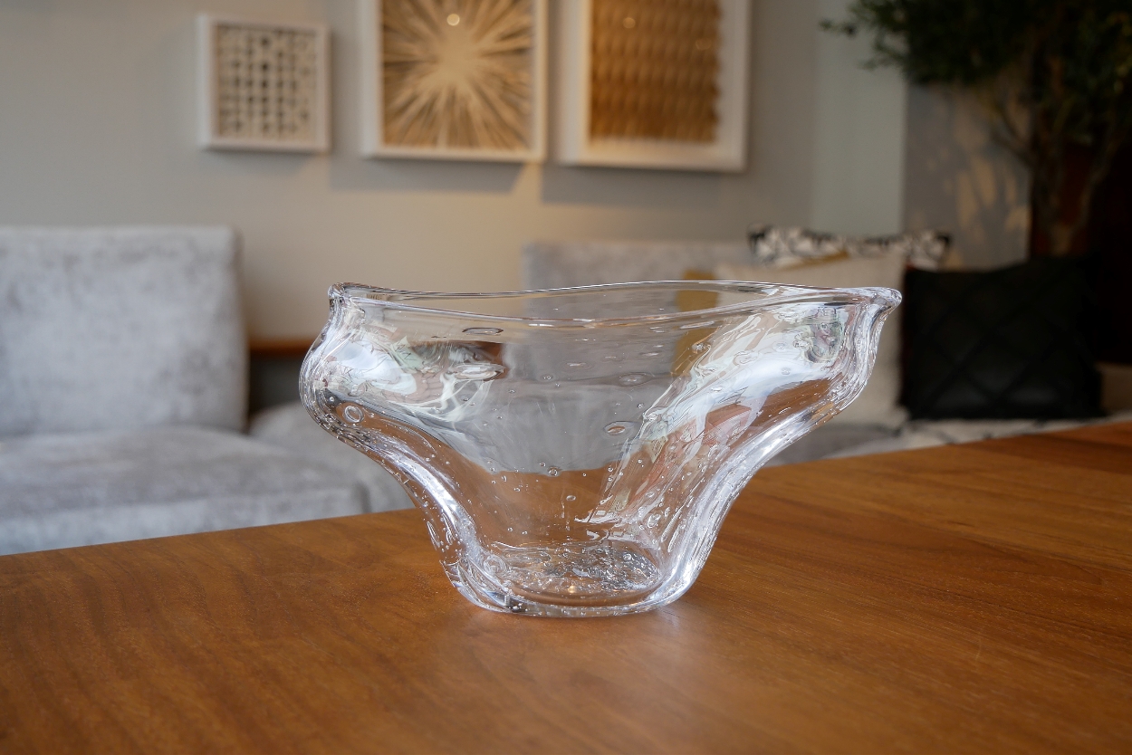 gla-gla 宙吹きガラス 花瓶（舟型） 1