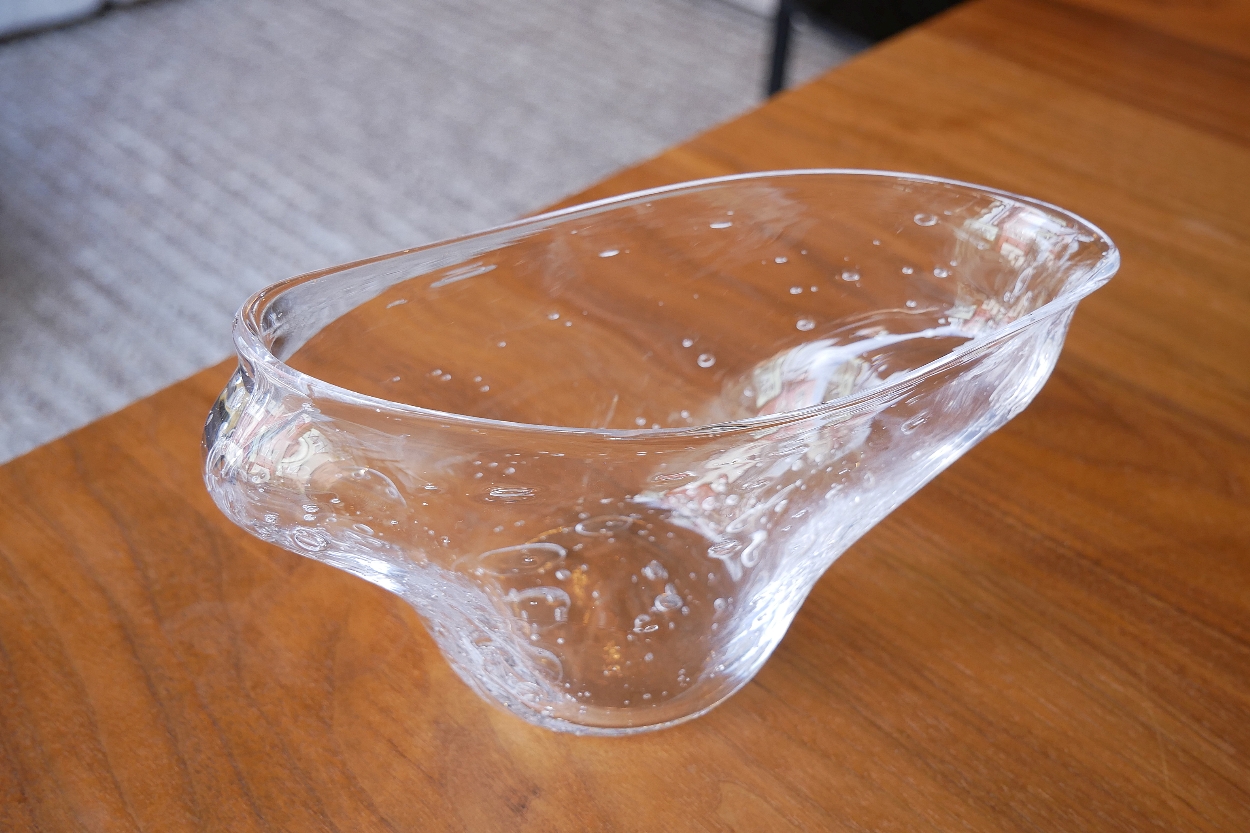 gla-gla 宙吹きガラス 花瓶（舟型） 2